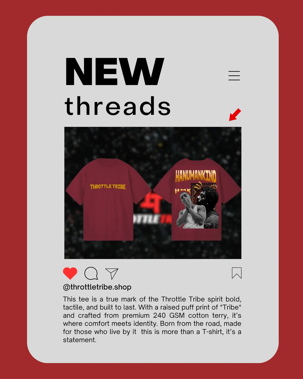 Throttle Tribe x Hanumankind Oversized Graphic Tee Throttle tribe